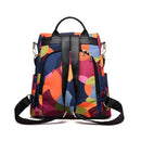 Women Oxford Travel School Bags Girls Anti Theft Backpacks (Multicolor) A