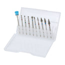 10PCS Nail Drill Bits, Cuticle Cleaner Dust Drill Brush Rotary Polishing Buffing