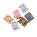 6 pcs charm pendants photo locket to open photo picture amulet - colorful
