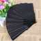 Black Folding Hand Fan 23cm Summer Portable Women Fan Craft Souvenir Decor #gib