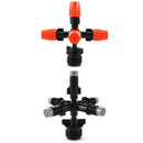 Garden Sprinkler Irrigation Mist Fog 5-head Nozzle Spray 1/2 " Mounting Adap 3C