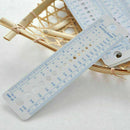 Plastic Knitting Needle Size Gauge Ruler Weaving Sweater 16 *4 Tools- Inche D4D6