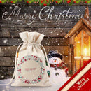 Canvas Christmas Santa Sack Gift for Kids Drawstring Bag for Storage Use--P