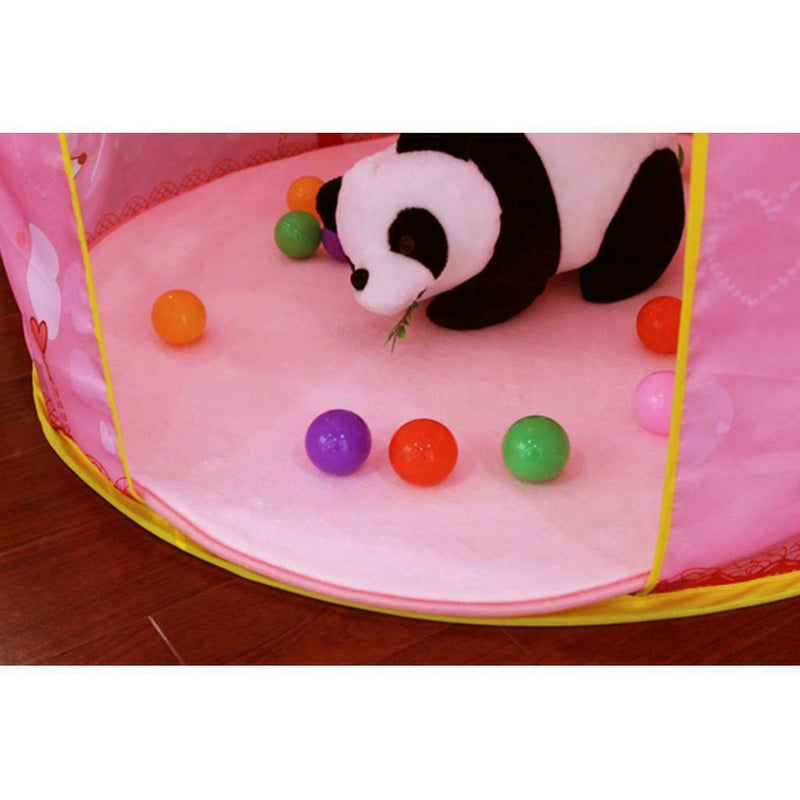 100cm Plush Kids Playhouse Play Tent Carpet Rug Bedroom Cushion - Round Pink