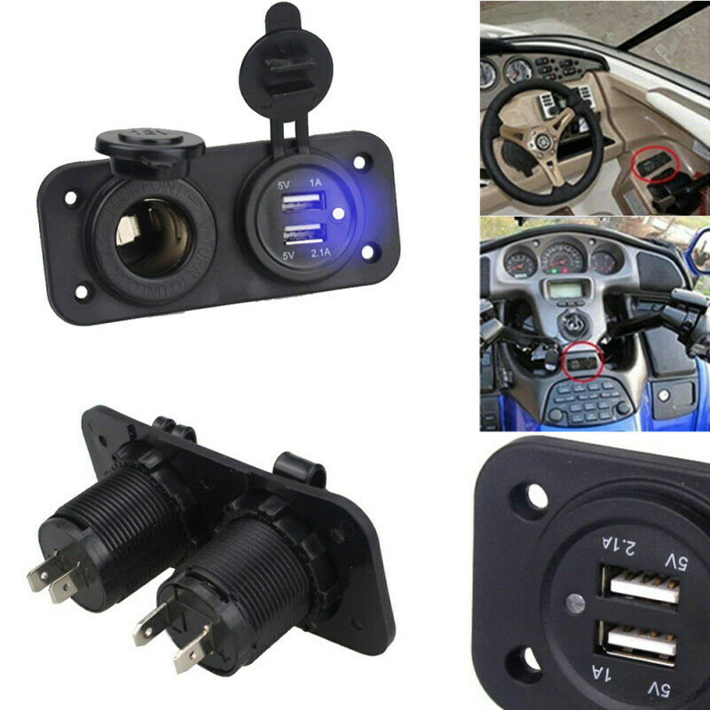12V Car Cigarette Lighter Socket Splitter Dual USB Power Adapter Charger Uk Sell