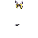 2 Pieces Solar Power LED Whimsical Butterfly Stake 7 Colors Changing Animal