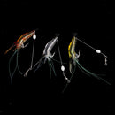 3Pcs Soft Shrimp Lures Glow In Dark Baits Fishing Lures Catch Hooks Sea Bass