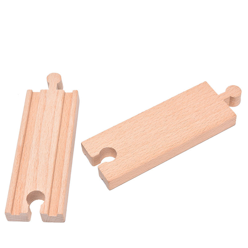1x Wooden Train Straight Track Accessories Compatible All Major Brand 10.8cm3CU