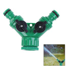 Irrigation 2 way Tap Garden Tap valve Hose Pipe Splitter Quick Connector Adapt%!