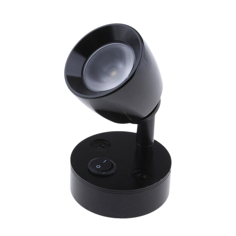 12V 3W Boat LED Spotlight Interior Reading Light Wall Lamp black 3000k