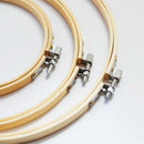 2Pcs Hand Embroidery Hoop Bamboo Circle Cross Stitch Ring DIY Craft Tools