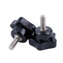 M6 x 15mm Male Thread Screw Star Head Locking Screw Handle Black 2 Pcs I1B8