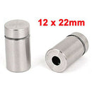 30 Pieces 12 X 22Mm Stainless Steel Spacer Glass Holder Sign Mounting