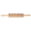 Christmas Snowman Embossing Rolling Pin Baking Cookies Cake Engraved Roller