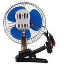 8'' 12V Cooling Oscillating Car Fan Auto Clip-On Vehicle Dash Dashboard Portable