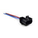 2x H13 9008 Headlight Fog Lamp Bulb Wiring Adapters Male Sockets Connectors