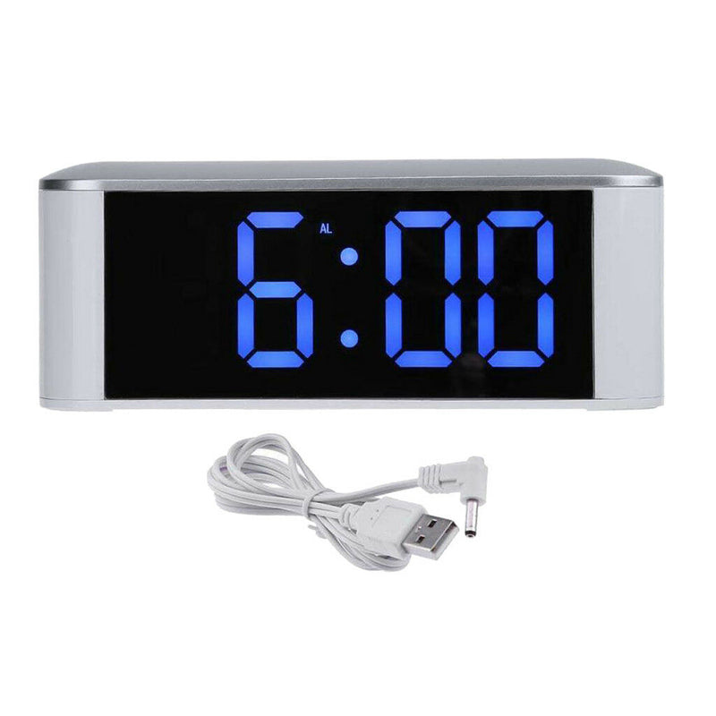 Easy Install Safety LED Display Touch Mirror Clock C/F Alarm Snooze TS-S25-B