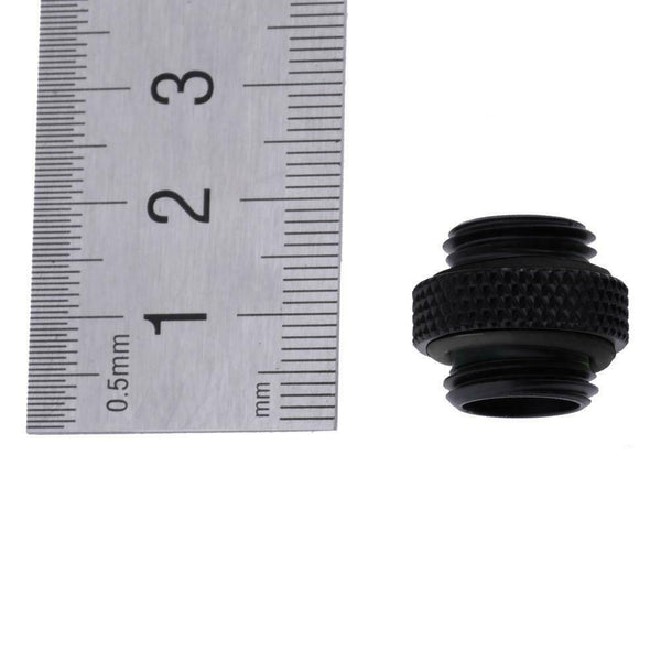 G1/4 Dual External Thread Hose Connector for PC Water Cooling System(Black)