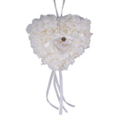 Wedding Ceremony Party Foam Rose Flower Ring Bearer Pillow Cushion White Decor