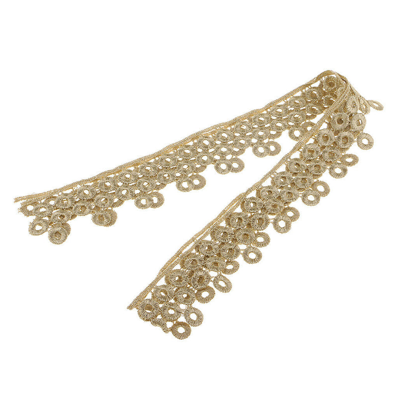 1 Yard 39mm Metallic Lace Trim for Bridal Costume Jewelry Crafts and Sewing