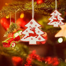 10pcs Wood DIY Craft Christmas Tree Ornaments New Year Home Decor (Tree-2) A