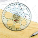 360 Degree Full Circle Plastic Protractor Angle Finder Measuring Ruler R9O7 A5F7