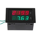 100A AC80-300V Current Ammeter Panel Voltmeter Dual LED Display Volt Amp Gauge