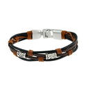 Retro Cowhide Leather Weave Rope Bracelet Bangle Unisex Jewelry (Style 4) A
