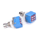 10pcs 9-pin 3PDT Guitar Effects Pedal Box Stomp Foot Metal Switch True BypassF-T
