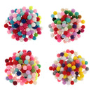 500x Fluffy Mini Craft Pom Poms Multicolour 10mm Party kids Craft Decor