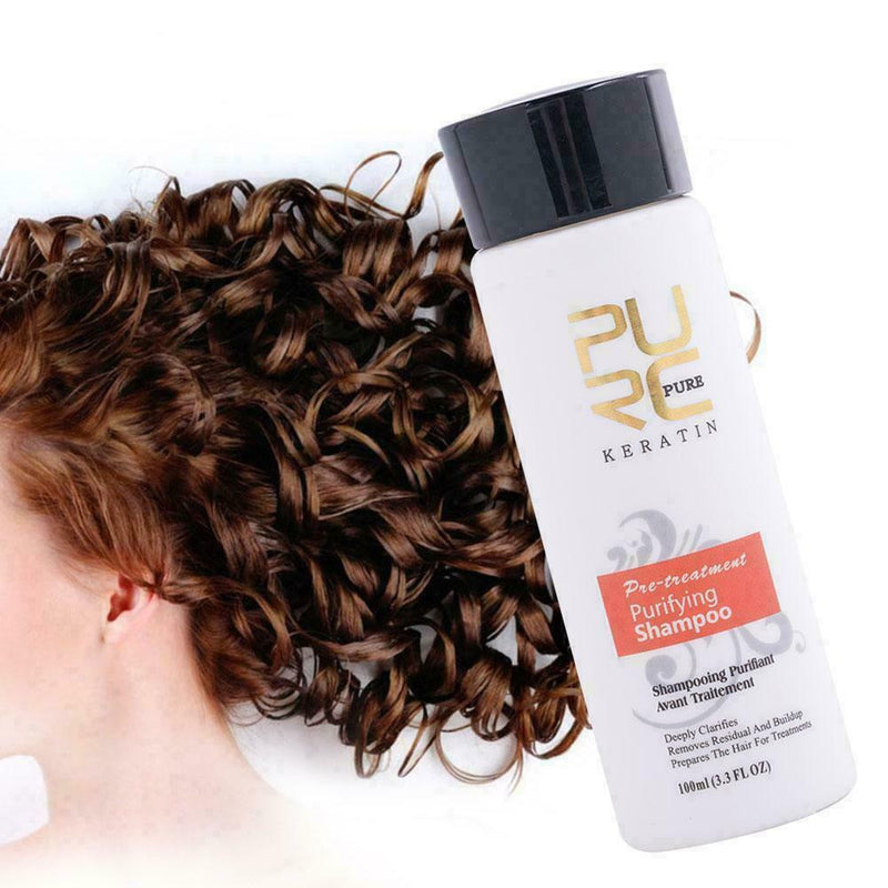 Keratin Hair Straightening Treatment Blow Dry Shampoo Kit 100ml A6X4