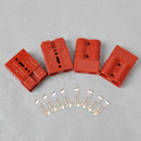 4X Red Battery Quick Connector Kit 50A600V Plug Connect Disconnect Winch Trailer