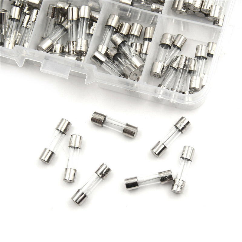 100Pc 5x20mm Quick Blow Glass Tube Fuse Assorted Kits Fast-blow Fuses 0.2A~2y Hn