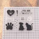 Cat Dog Paw Print Silicone Clear Rubber Stamps Seal Scrapbooking Album Card