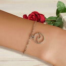 Retro Hollow Circle Pendant Hand Chain Anklet Unisex Cuff Bracelet Jewelry