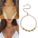 Alloy Shell Necklace Women Long Chain Pendant Elegant Choker Jewelry Gift Y4O0