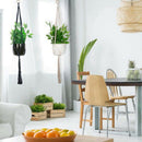 Macrame Plant Hanger, 4Packs Hanging Plant Holders Indoor Outdoor Wall Hang