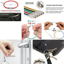 10Pcs Colorful EDC Keychain Stainless Steel Carabiner Key Holder Outdoor To Z2F3