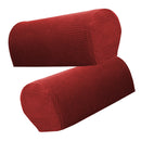 Stretch Couch Sofa Armrest Covers Recliner Armchair Slipcovers Anti-Slip Red
