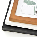 Set of 2 Wood Photo Frame Shell Display Tabletop Picture Frames Holders