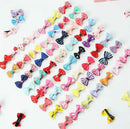 10Pcs Kids Boy Girl's Bow Ribbon Hair Bow Mini Latch Clips Hair Clip Hairpins