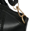 Women's Shoulder Bag in imitation leather Satchel Cross Body Tote Bag (Blac