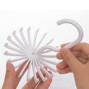 Mini Plastic Tie Rack 20 Ties Hanger Rotating Hook Belts Scarves Holder