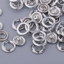 20 Sets Open Ring Prong Snaps Fasteners Cloth Buttons Baby Dummy Clip 12.5mm