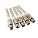 Jack Connector Stereo Female Jack Adapter with Spring Tail Connector