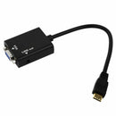 PC HDMI to VGA SVGA RGB Video + Audio Cable Converter Adapter F7O4