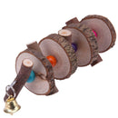 Wood String Bell Toys for Pet Bird Parrots Play Bite Hanging Cage Accessory