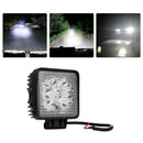 Aluminum 27W LED Work Light Pods Bar IP68 Waterproof for Tractor Boat 4WD