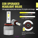2x H11/H9/H8 200W 20000LM Automobile COB LED Car Headlight Hi-Lo Beam Bulbs Kit