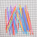 100 Pcs Flexible Plastic Bendy Party Disposable Drinking Straws Multicolor FT